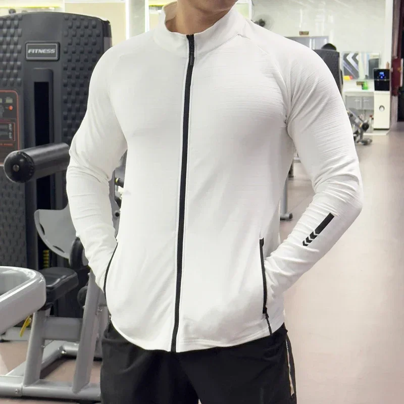 Outdoor Sport Jacket Men - Jaket Gym pria, celana ketat latihan