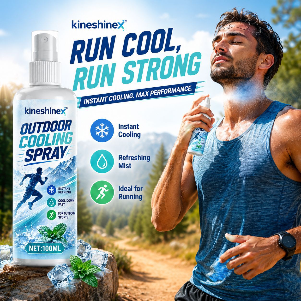 Outdoor Sport Gear - Semprotan Pendingin Luar Ruangan 100ml –