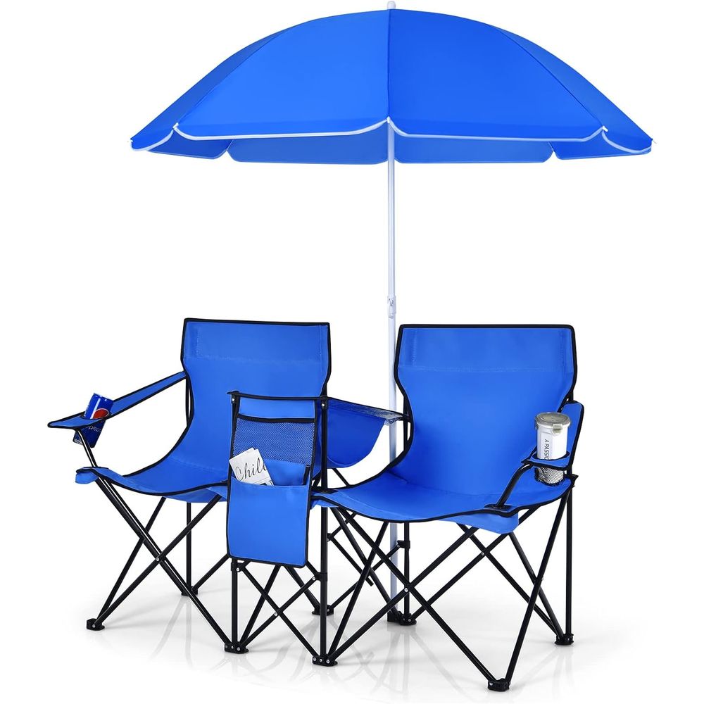 Outdoor Sport Chairs - Kursi Piknik Lipat Portabel dengan Payung