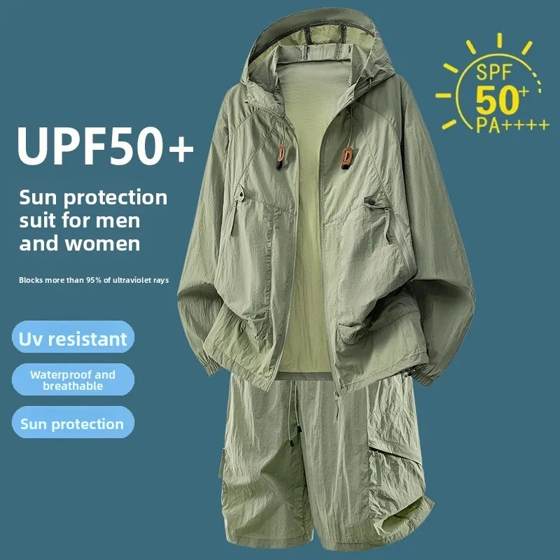 Outdoor Sport Jacket Men - Setelan Olahraga Kasual UPF50+ Pelindung Sinar