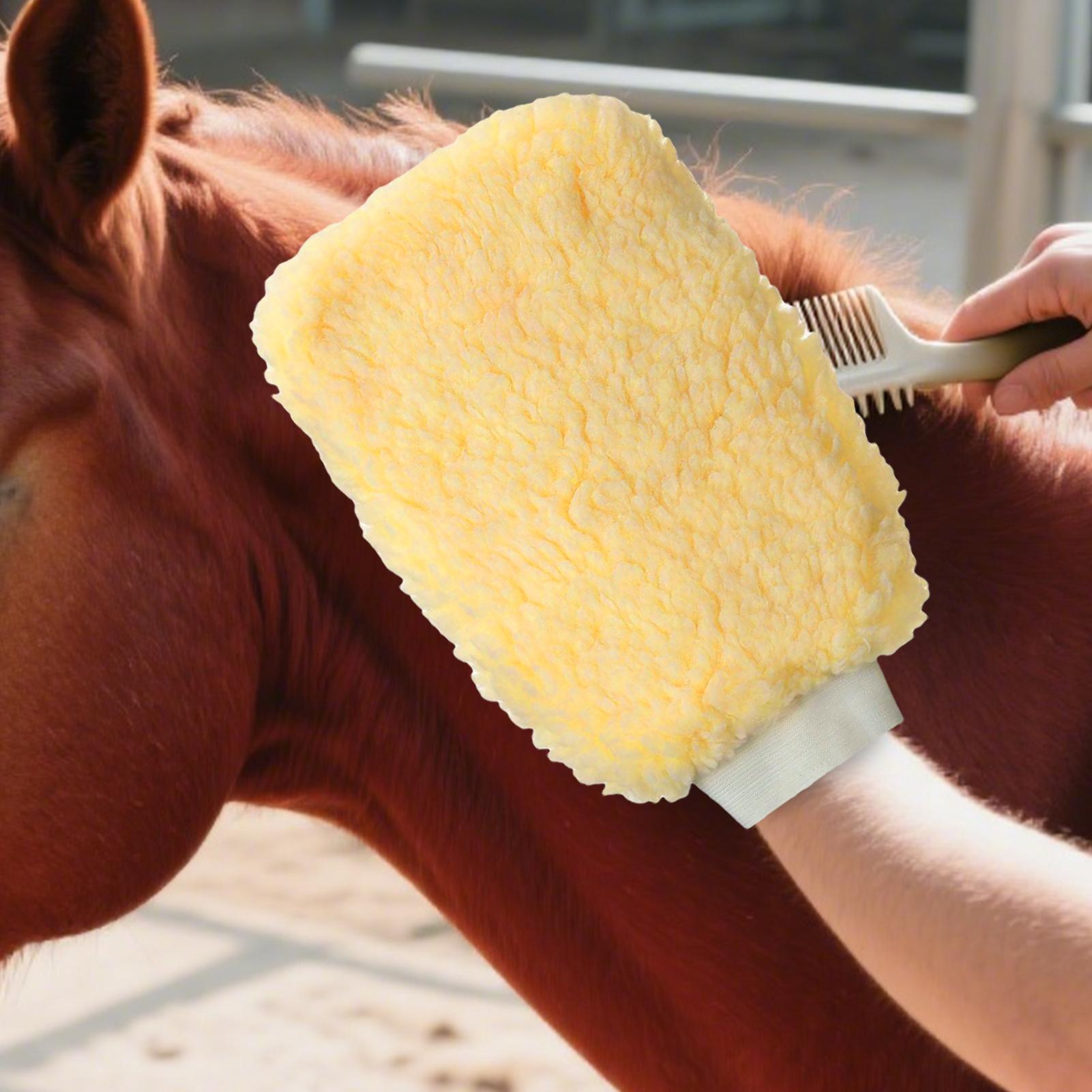 Grooming Kit Horse - Sarung Tangan Aplikator Tick Mitt untuk