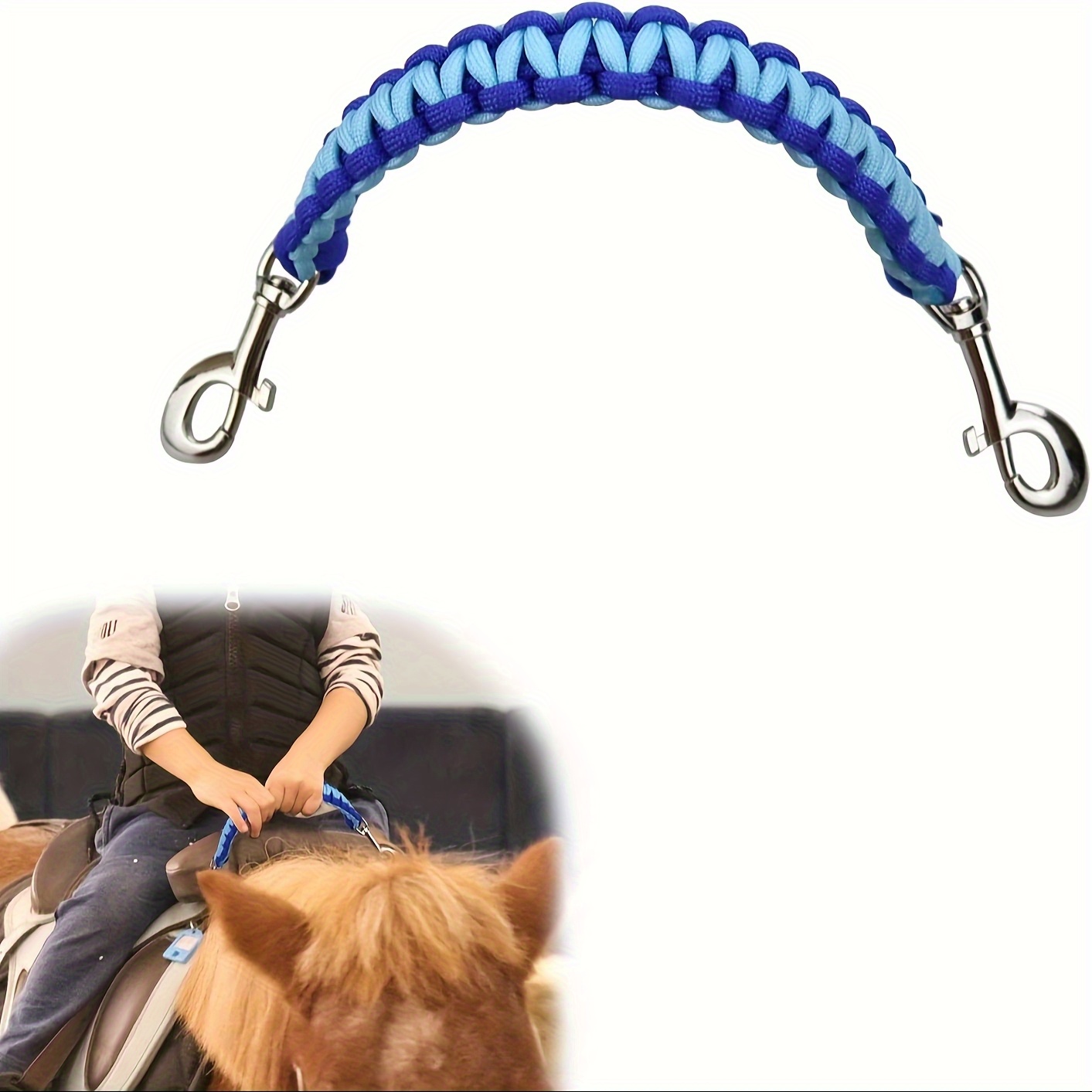 Grooming Kit Horse - 1-Pack Tali Pengikat Pelana Nilon Biru
