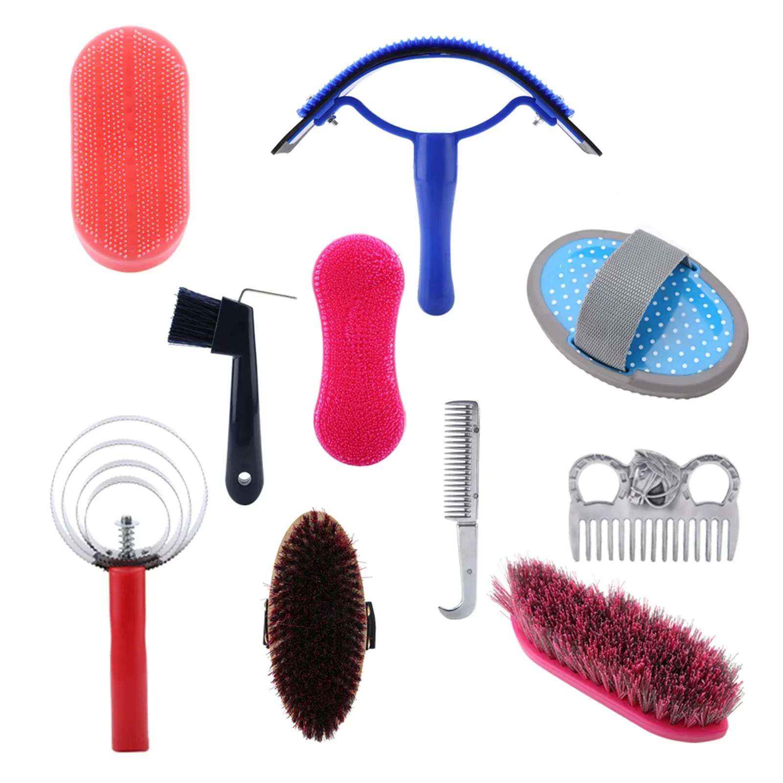 10Pcs Peralatan Perawatan Kuda - Grooming Kit Horse ulasan dan harga
